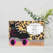 ヒョウ チーター ローラー スケート スケーティング ご招待 招待状 (スタンド正面)