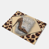 ヒョウ・ハイヒール&顔デザイン ドアマット (アングル)