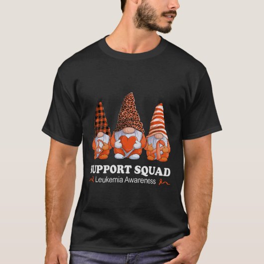 ヒョウ・バッファロー・プレイド格言支援分隊の白血病 Tシャツ (正面)