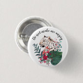 ヒョウ，ヒョウ鼻，フローラ，植物学 缶バッジ (正面&裏面)