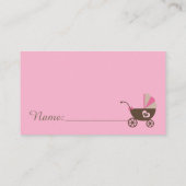 ヒョウ&ピンクベビーおむつラッフルインサートカード エンクロージャーカード (裏面)