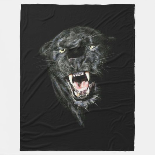 ヒョウ フリースブランケット (正面)