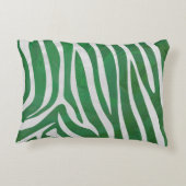 ヒョウ・ブラウンとティール（緑がかった色）プリント アクセントクッション (裏面)