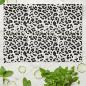 ヒョウ – プリント斑点のある動物 – プリント キッチンタオル (折り畳み)