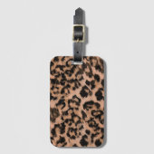 ヒョウ-プリント斑点動物-プリント ラゲッジタグ (正面縦)