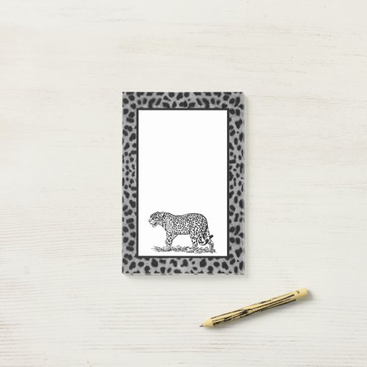 ヒョウ ポストイット (デスク上)