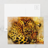 ヒョウ ポストカード (正面/裏面)