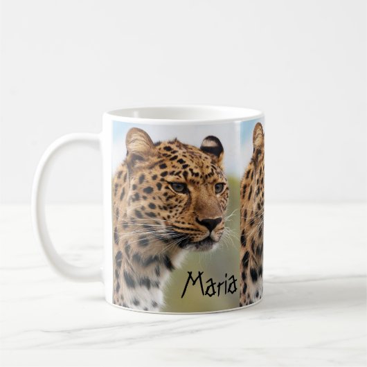 ヒョウ・マグ コーヒーマグカップ (左)