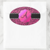 ヒョウ・モノグラム 楕円形シール (バッグ)