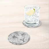 ヒョウ ラウンドペーパーコースター (インサイチュ)