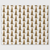 ヒョウ ラッピングペーパー (フラット)