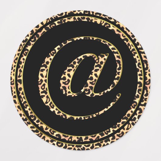 ヒョウ@ ラベル (デザイン3)