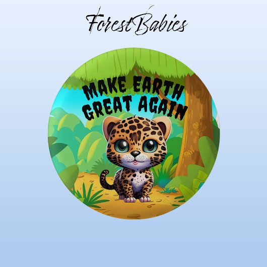 ヒョウ、再び地球を素晴らし作る、環境 缶バッジ