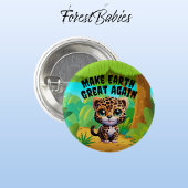 ヒョウ、再び地球を素晴らし作る、環境 缶バッジ