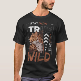 ヒョウ 動物 スピード 危険 レトロ Tシャツ