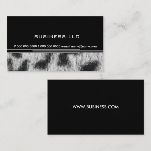 ヒョウ 名刺 (正面/裏面)