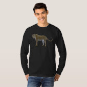 ヒョウ 大型ネコ科動物 動物 Tシャツ (正面フル)