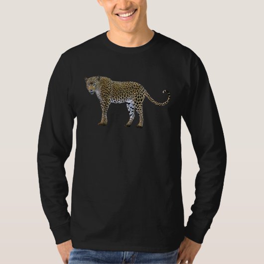 ヒョウ 大型ネコ科動物 動物 Tシャツ (正面)