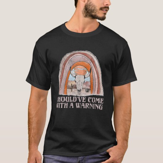 ヒョウ 牛 雄牛 ドクロ Tシャツ 気をつけるべきだった (正面)