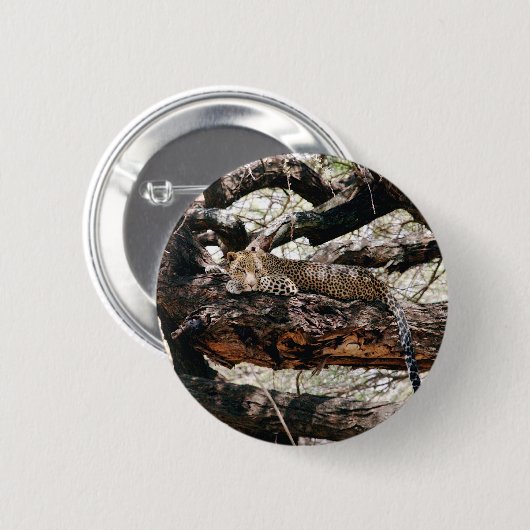 ヒョウ 缶バッジ (正面&裏面)