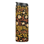 ヒョウ、虎の皮、野生のパターン。 タンブラー (回転右)