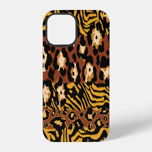 ヒョウ、虎の皮、野生のパターン。 iPhoneケース (裏面)