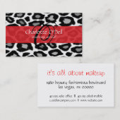 ヒョウ; 赤い 名刺 (正面/裏面)