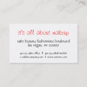 ヒョウ; 赤い 名刺 (裏面)