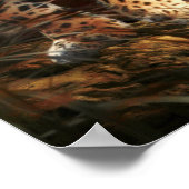 ヒョウ「野生の夜」 ポスター (角)