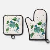 ヒョウ 鍋つかみ&鍋敷きセット (正面)