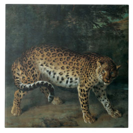 ヒョウ（雌）（ジャン＝バティスト・ウードリー画） タイル