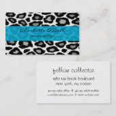 ヒョウ; 青い 名刺 (正面/裏面)