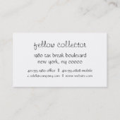 ヒョウ; 青い 名刺 (裏面)