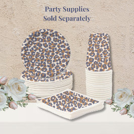 ヒョウ – 青と茶色 紙コップ