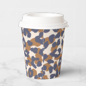 ヒョウ – 青と茶色 紙コップ (右)