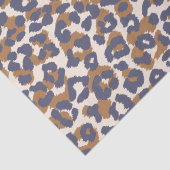 ヒョウ – 青と茶色 –  薄葉紙 (詳細)