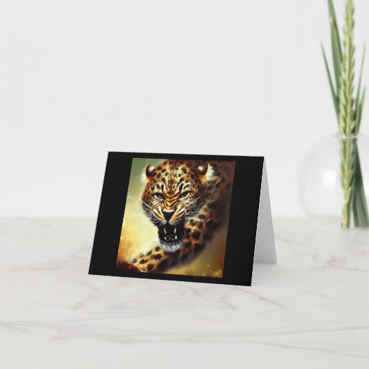 ヒョウ(10)野良猫 カード (正面)