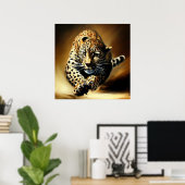 ヒョウ(13)野生猫 ポスター (ホームオフィス)