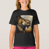 ヒョウ(8)野猫 Tシャツ (正面)