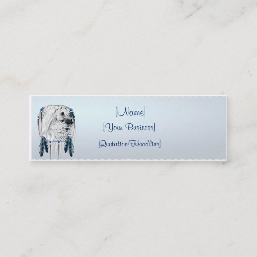 ヒョウAppyおよびDreamcatcherビジネスプロフィール車 スキニー名刺 (正面)