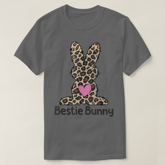 ヒョウBFFイースターバニーハッピーイースターデイB Tシャツ (デザイン正面)