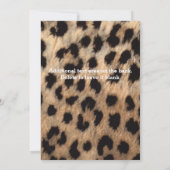 ヒョウcheetahブラックピンクボウガールズ招待状 招待状 (裏面)
