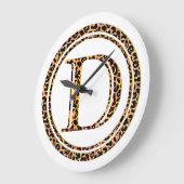 ヒョウD ラージ壁時計 (傾斜)