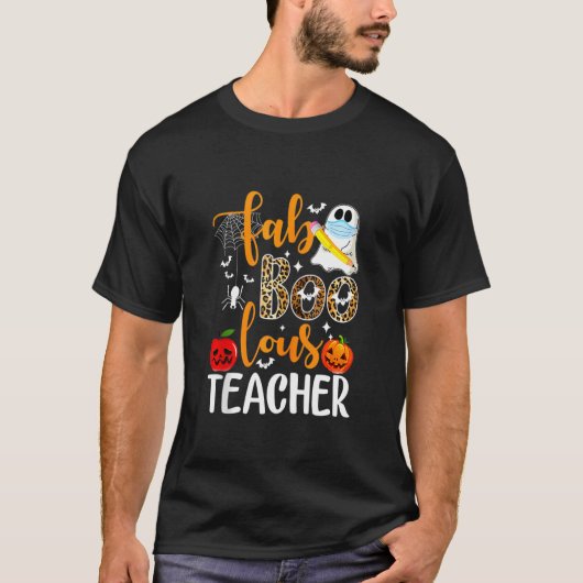 ヒョウFABブーラウス先生おもしろい先生ウィズペ Tシャツ (正面)