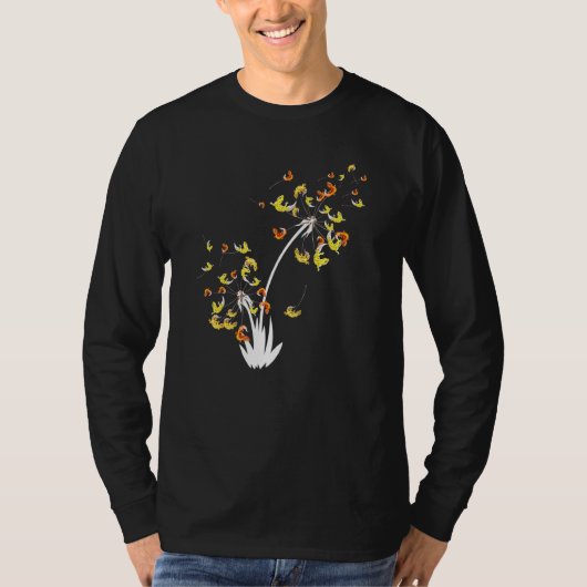 ヒョウGECKOタンポポ花動物オーナー Tシャツ (正面)