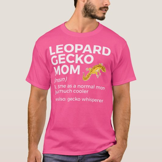ヒョウGeckoママ定義おもしろいGecko Whispeler Tシャツ (正面)