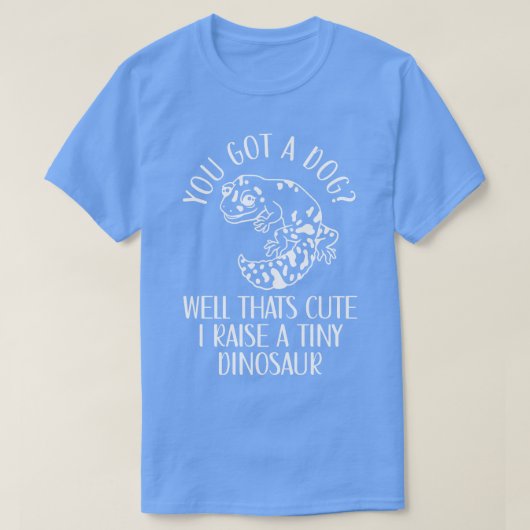 ヒョウGECKO小さな恐竜ヒョウGECKOSトカゲ Tシャツ (デザイン正面)
