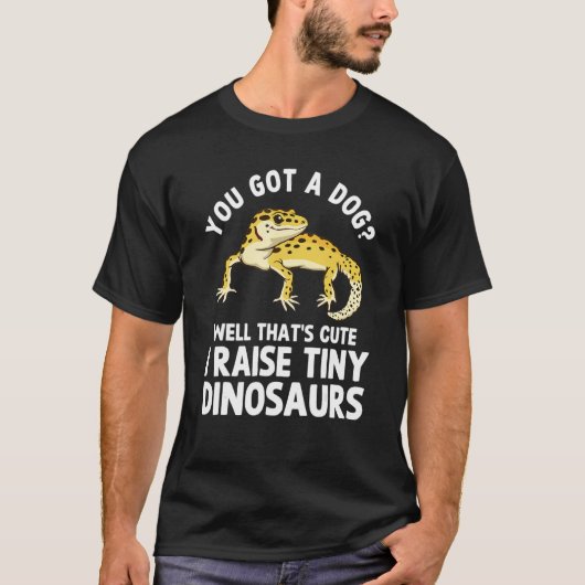 ヒョウGecko私は小さな恐竜ヒョウGeckを育てる Tシャツ (正面)