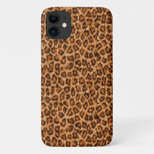 ヒョウJAGUARキャットブラウンファーパターン–24609 iPhone 11 ケース