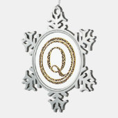ヒョウQ スノーフレークピューターオーナメント (右)